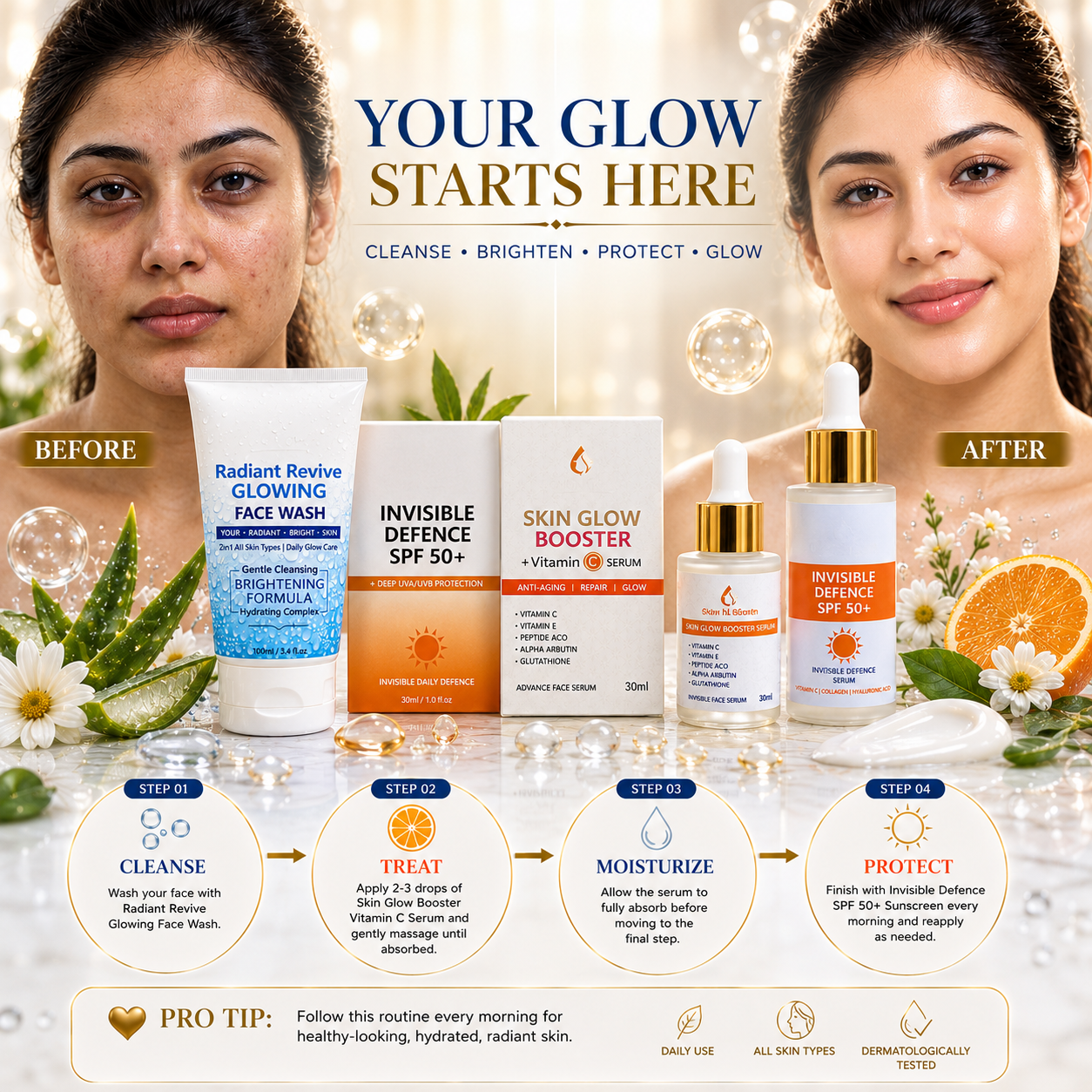 Glow N Gleam™ Complete Face Care Bundle