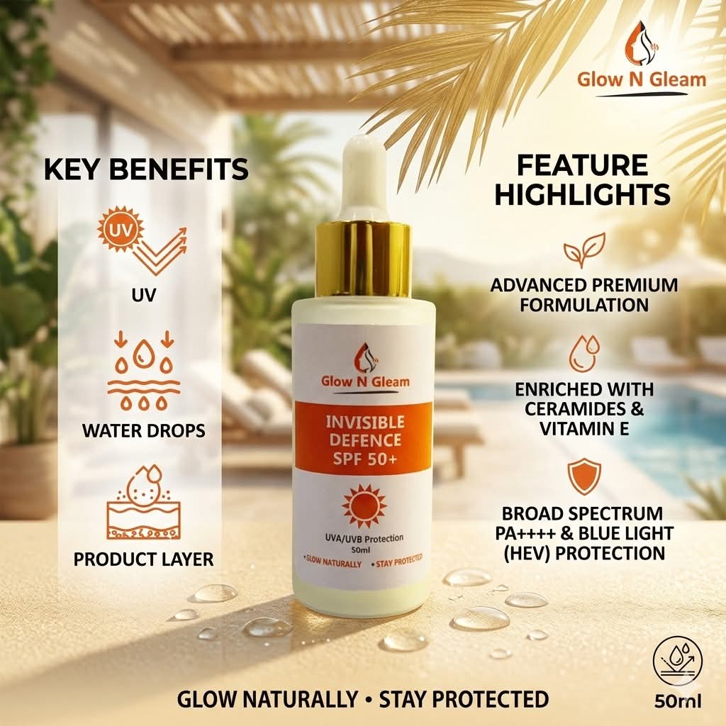 Invisible Defence SPF 50+ Sunscreen – Advanced Daily Sun Protection
